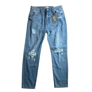 NEW Insane Gene High‎ Rise Waist Skinny Jeans Distressed Medium Wash Size 29